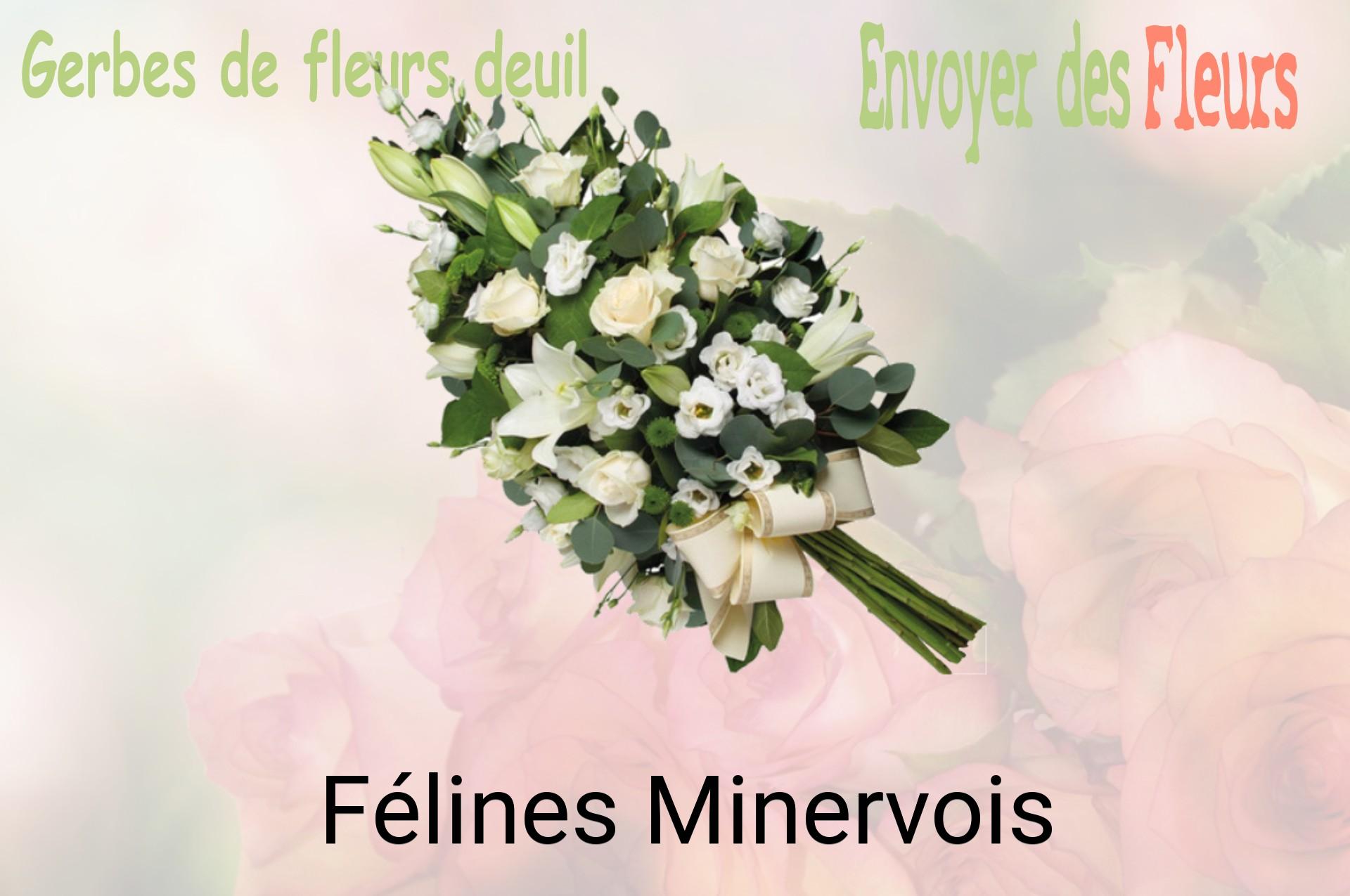 Gerbe de fleurs de deuil livrée à Félines-Minervois
